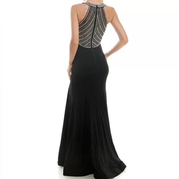 SAY YES Juniors' Beaded Sweetheart-Neck Racerback Gown Sz 5/6 - Picture 5 of 11